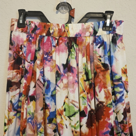 VTG Boca Bay Midi Skirt Cottage-Core Watercolor Fairy Festival Boho Women's PM - Picture 4 of 9